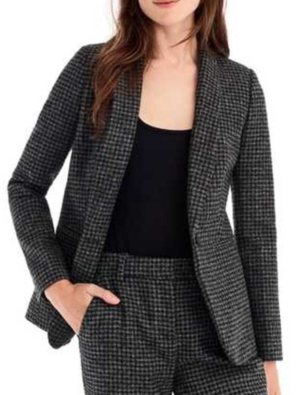 J. CREW Parke Houndstooth Wool Blazer 2